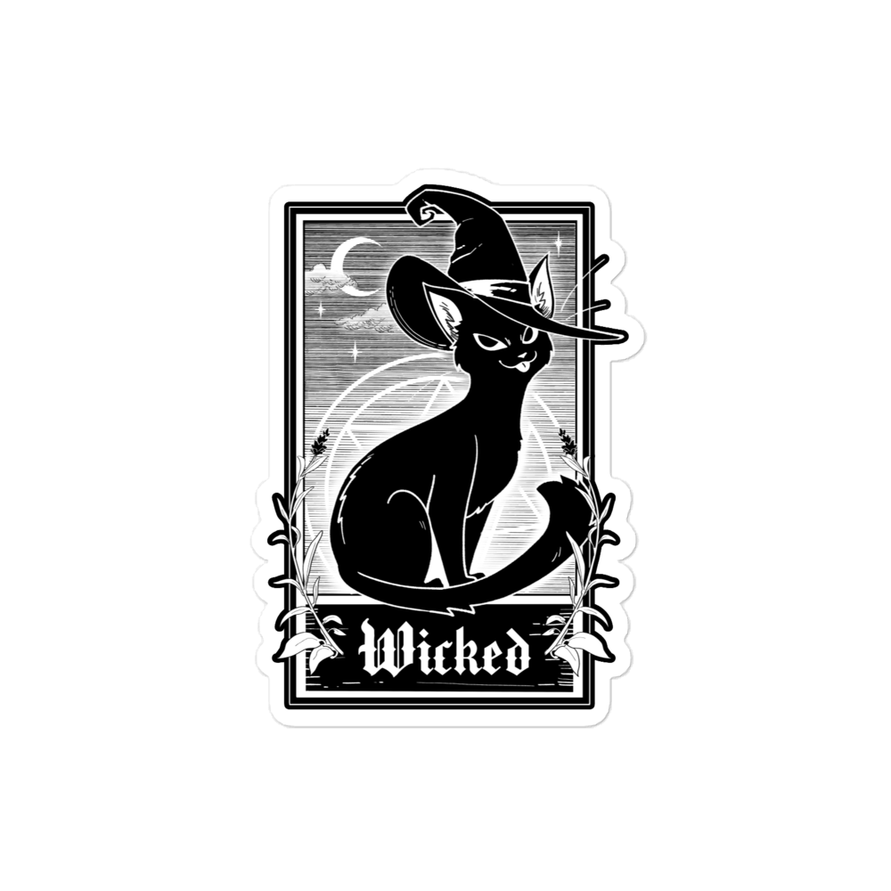 Wicked Cat Sticker - Part Time Dragons