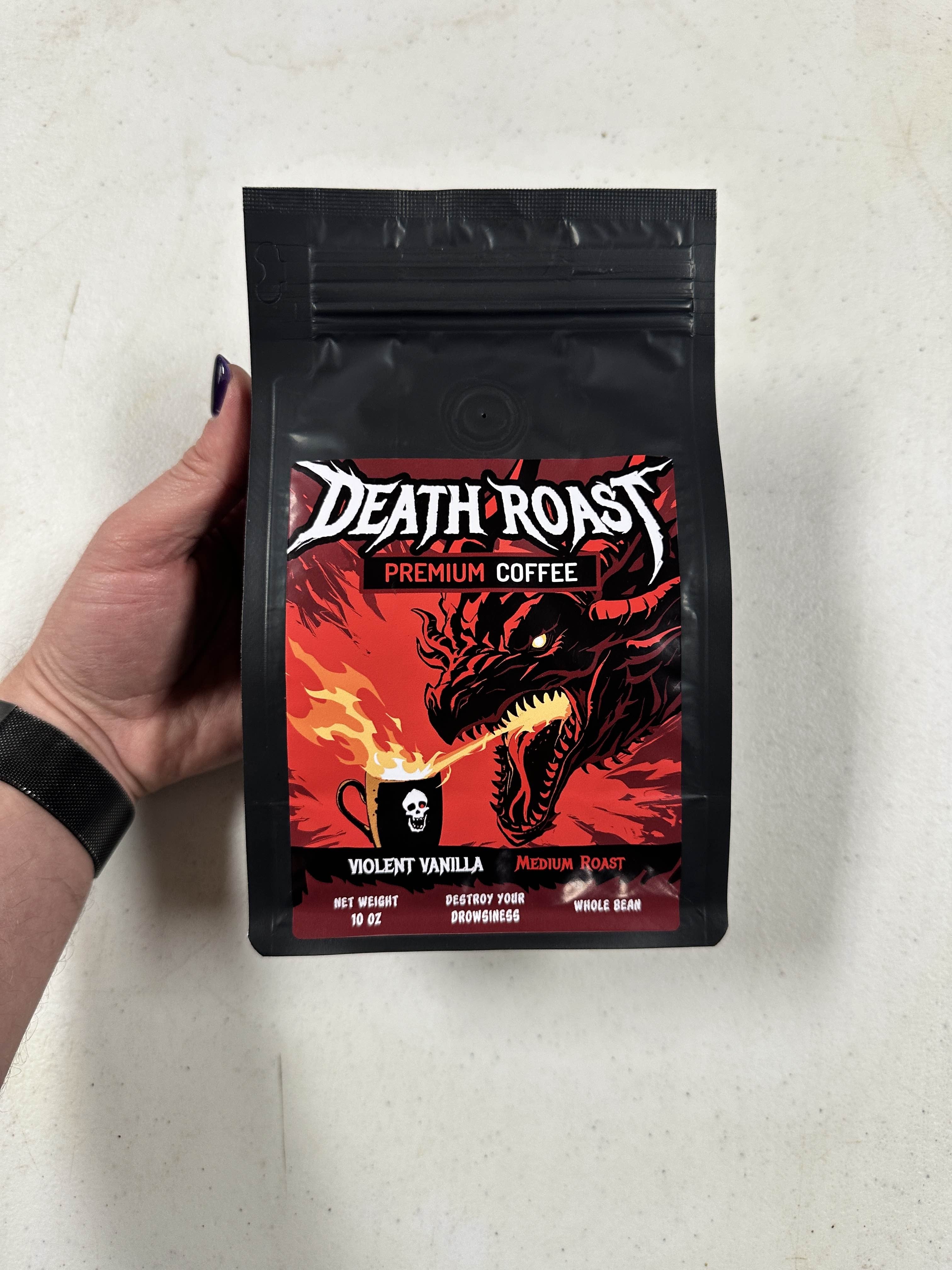 Death Roast Coffee - Violent Vanilla 10oz Bag