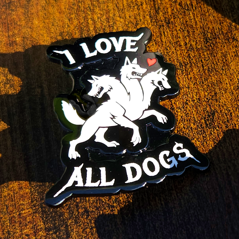 I Love All Dogs Enamel Pin