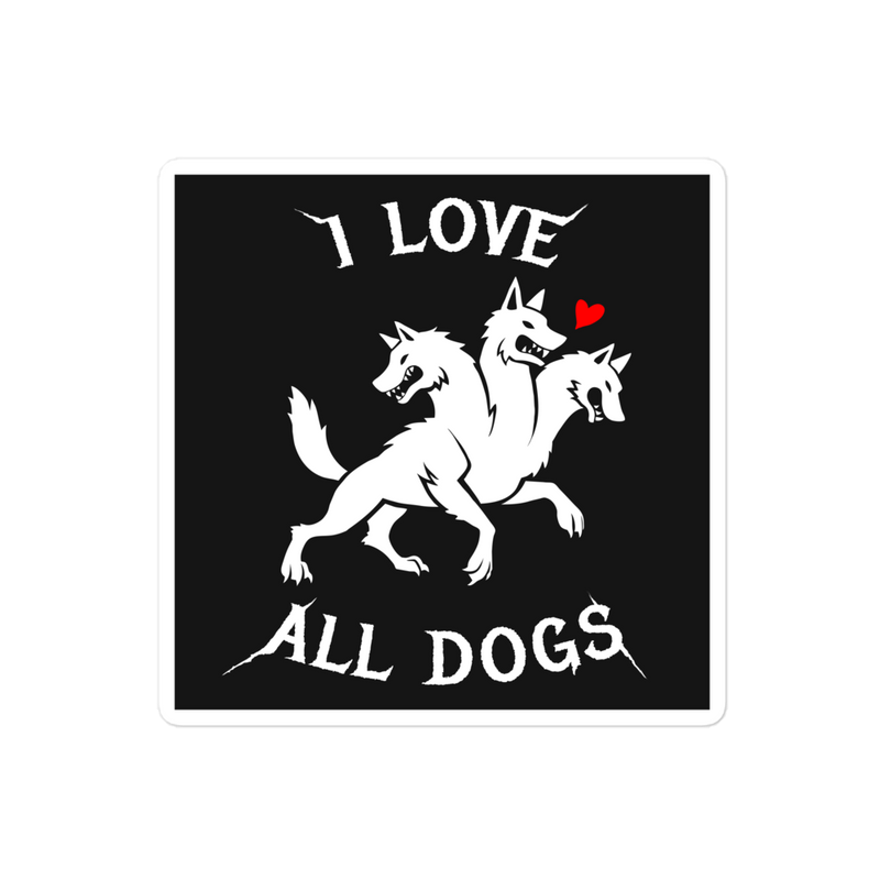 I Love ALL Dogs Sticker - Part Time Dragons