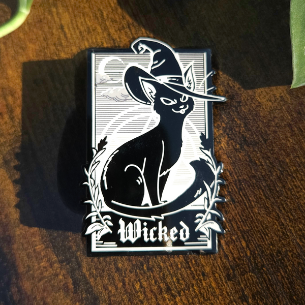 Wicked Cat Enamel Pin