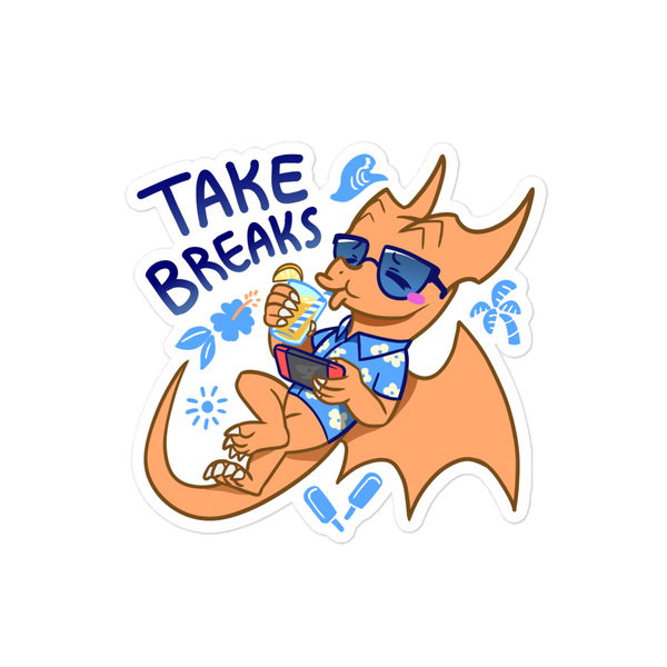 Rest & Vacation Sticker - Part Time Dragons