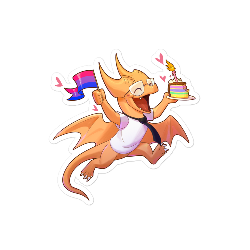 Dragon Bi Pride Sticker - Part Time Dragons